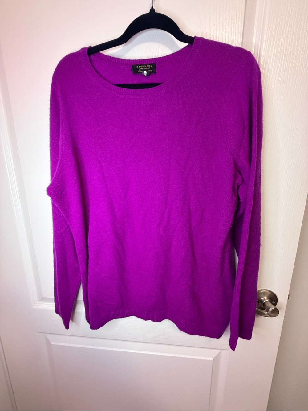 Charter Club Magenta Cashmere Crewneck Sweater